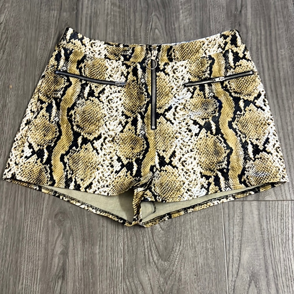Snakeskin shorts